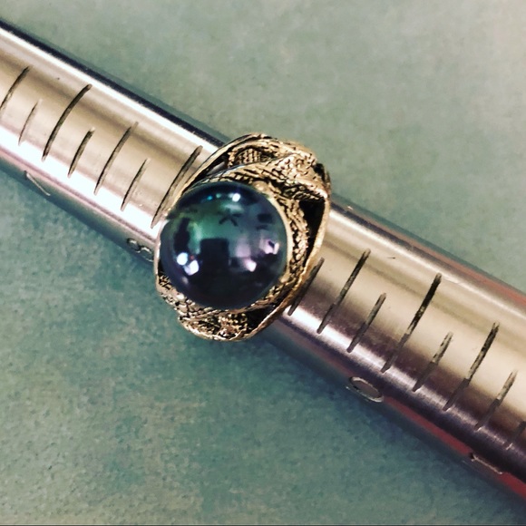 Aqua Aura Snake Ring - Picture 2 of 8